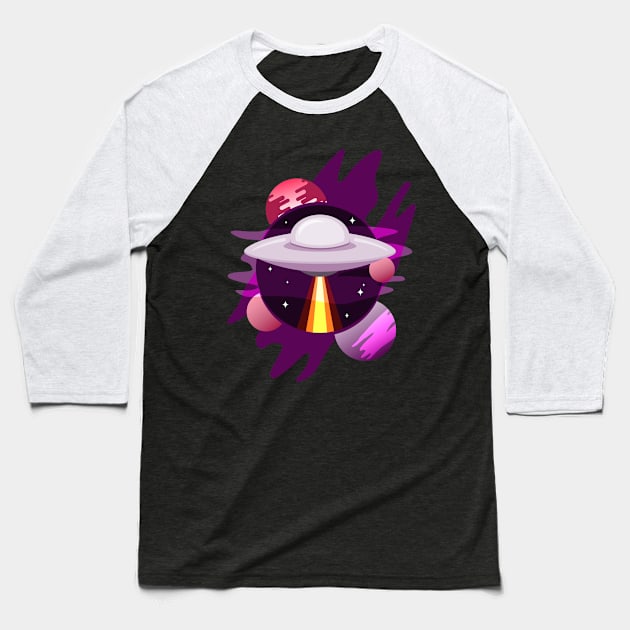 Space Craft Baseball T-Shirt by Red Rov